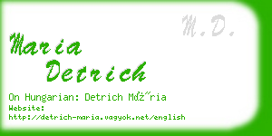 maria detrich business card